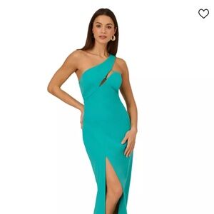 Adrianna by Adrianna Papell Women's Asymmetric Cutout Gown.  NWT